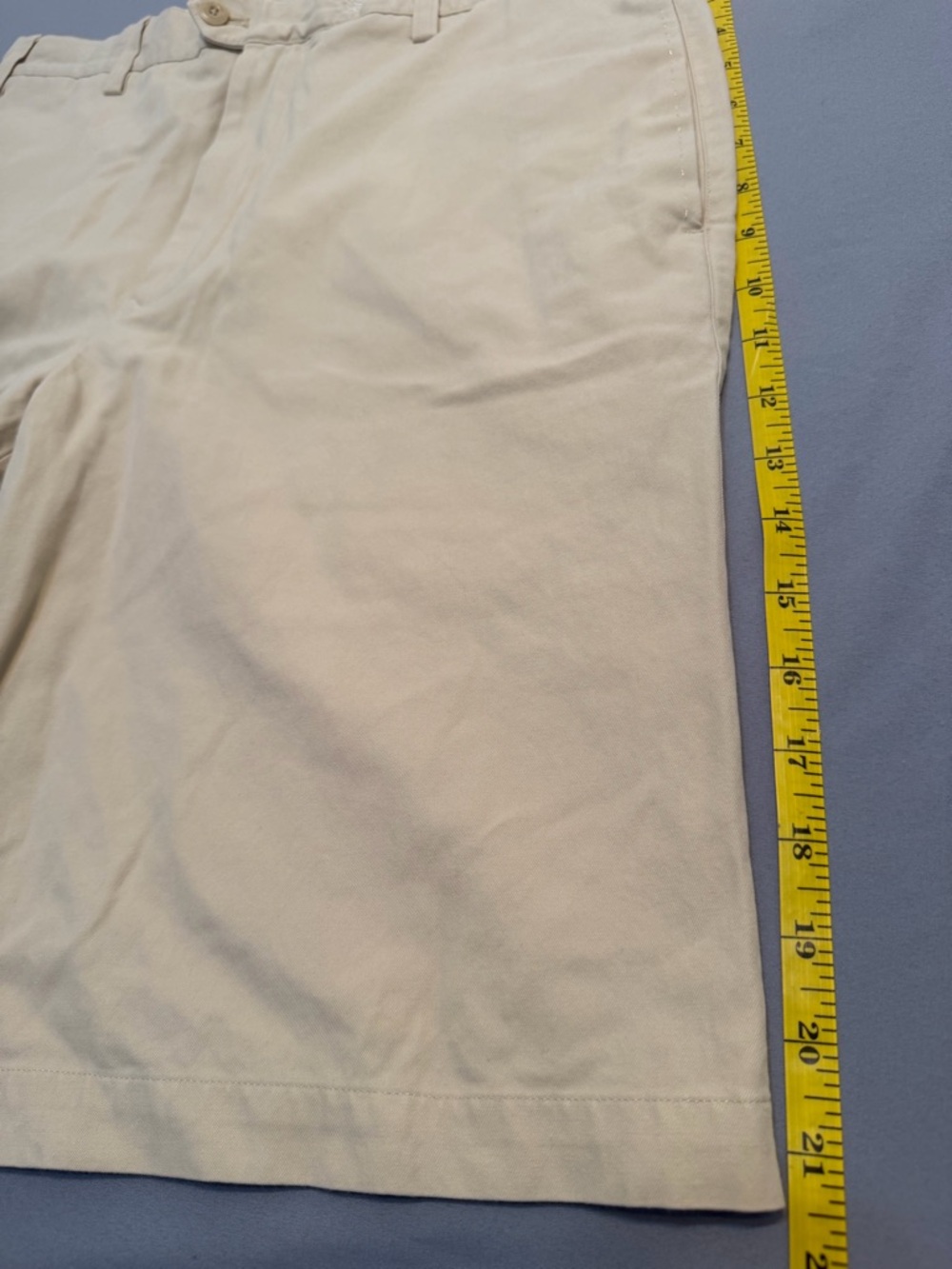 Nat Nast Men's Size 34 Beige Flat-Front Cotton Shorts - Picture 6 of 13